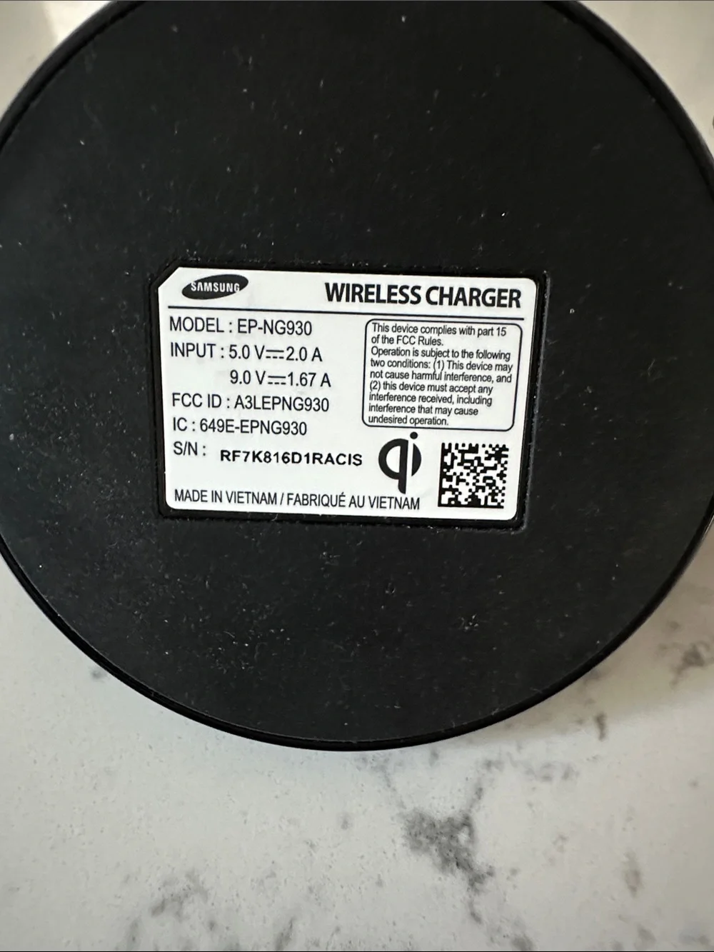Samsung Fast Charge Wireless Stand - Black
